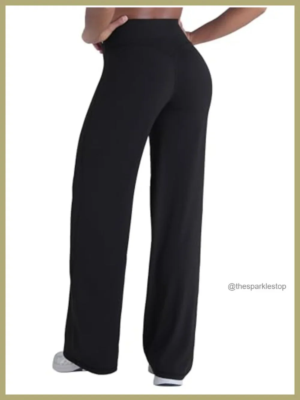 Butt Lifting Wide Leg Yoga Pants High Waist Tummy Control No Front Seam Scrunch